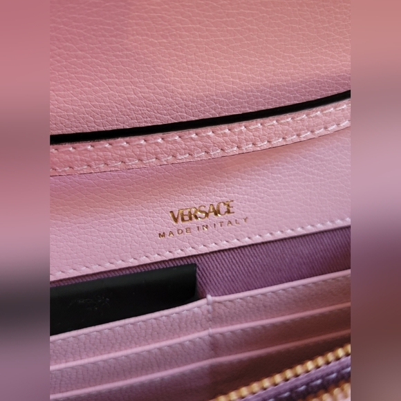 Versace La Medusa Two-Tone Leather Crossbody Bag NWT - Picture 9 of 15